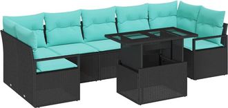 vidaXL Conjunto De Sof&aacute; De Jard&iacute;n 8 Uds. 7-n&uacute;mero De Plazas Vidaxl