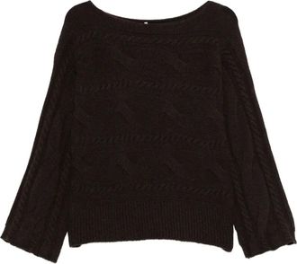 Liviana Conti cable-knit sweater - women - Cashmere/Silk/Wool - S - Brown