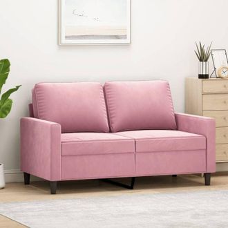 vidaXL Vidaxl - Divano a 2 Posti Rosa 120 cm in Velluto