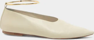 Jil Sander Ring Leather Ballerina Flats