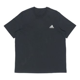 adidas M Sl Sj T Logo Sports Round Neck Short Sleeve Black GK9639