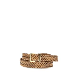 Etro Etro, Belts, female, Beige, Size: ONE SIZE Double-Turned Braided Leather Belt