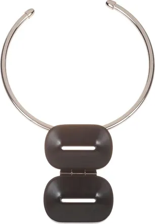 Max Mara Accessoires, Dames, Bruin, ONE Size, Sculpturale Metalen Ketting