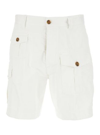 Dsquared2 White Bermuda Cargo Shorts