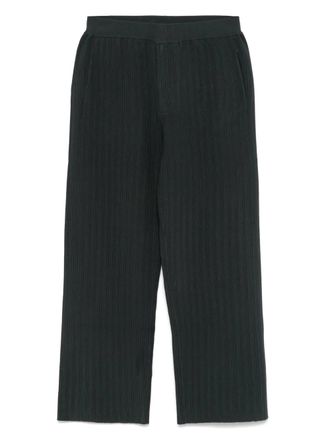 Emporio Armani ribbed trousers - Grey