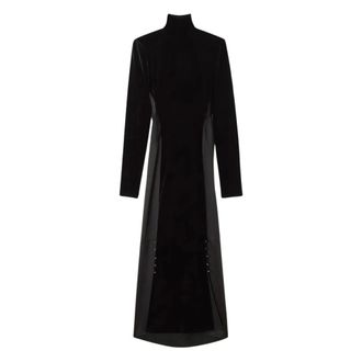Lanvin Benitier Back Dress - Dames - Jurken - Zwart - Maat: S Zijde