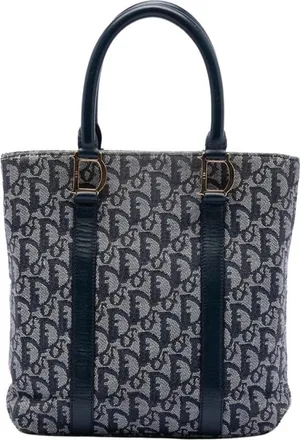Dior Pre-owned Handbags, female, Blue, Size: ONE SIZE Pre-owned Canvas Tote Bag