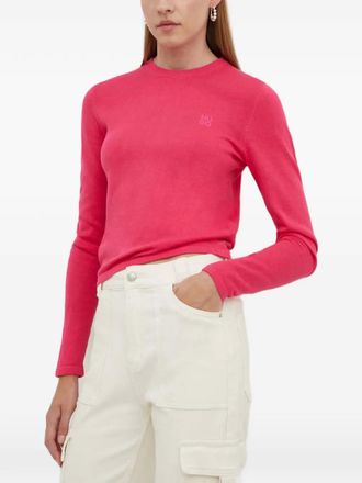 HUGO BOSS Trui met ronde hals en logo - Roze