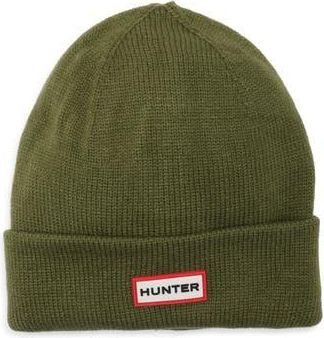 Hunter Play Fleece Lined Cuffed Beanie in Hunter Green at Nordstrom Rack