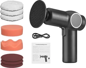 OEM Pulidora De Coches Exc&eacute;ntrica Inal&aacute;mbrica Con Kit De Almohadillas Con Pantalla Lcd, 2 Velocidades, M&aacute;quina Pulidora El&eacute;ctrica Autom&aacute;tica Ajustable