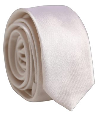 Dolce & Gabbana Silk Satin Necktie - White