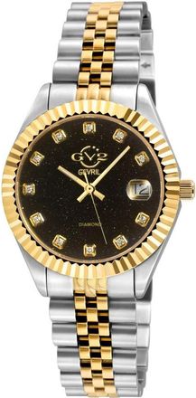 Gevril Group Naples Quartz Diamond Black Dial Ladies Watch 12415
