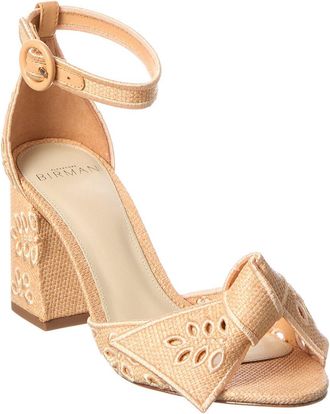 Alexandre Birman Maxi Clarita Embroidery 75 Raffia & Leather Sandal