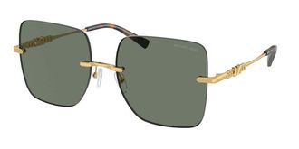 Michael Kors MK1150 QUEBEC 18963H Womens Sunglasses Gold Size 55