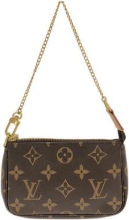 Louis Vuitton Pre-owned Monogram Accessory Pouch - Dames - Vintage Mini Tas - Bruin - ONE Size - Vintage