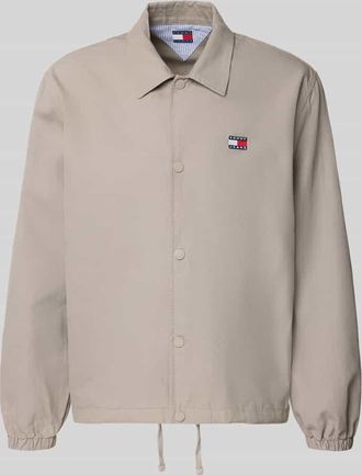 Tommy Jeans Regular Fit Hemdjacke aus reiner Baumwolle in Beige, Gr&ouml;&szlig;e XXL