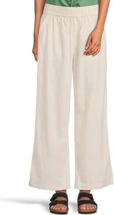 Toad&Co Taj Hemp Wide Leg Pants Womens Dress Pants Oatmeal : LG (US 12-14) 27, Elastane/Hemp/Lyocell