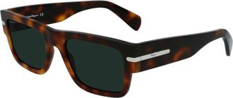 Ferragamo Green Rectangular Mens Sunglasses SF1030SCP 214 54
