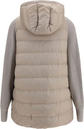 Brunello Cucinelli Womens Gray Polyester Full-Length Jacket Clothing
