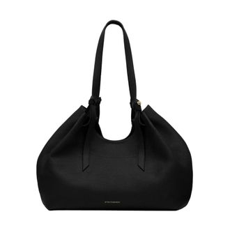 Strathberry Tassen, Dames, Zwart, ONE Size, Leer, Barra Tote