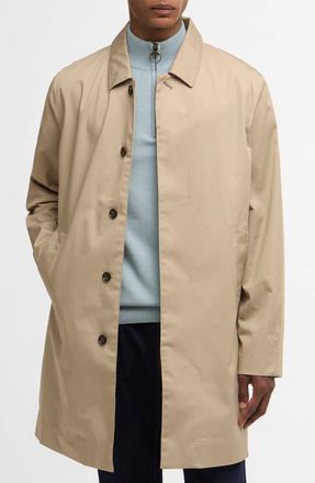 Barbour Rokig Waterproof Car Coat in Washed Stone/Highland Lake at Nordstrom, Size Xx-Large