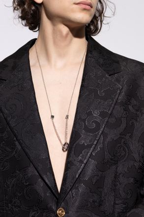 Versace Necklace With Pendant, Mens, Silver