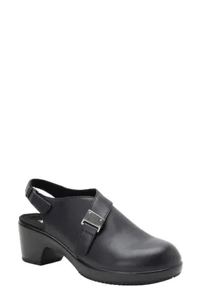 Alegria By Pg Lite Maribel Baroque Leather Clog in 6692 Smoked Black at Nordstrom, Size 40