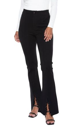 Blue Revival Ooh La La Ponte Bootcut Pants with Beading in Black at Nordstrom, Size 28