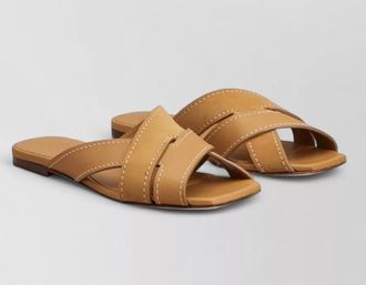 Tod's leather flat sandals