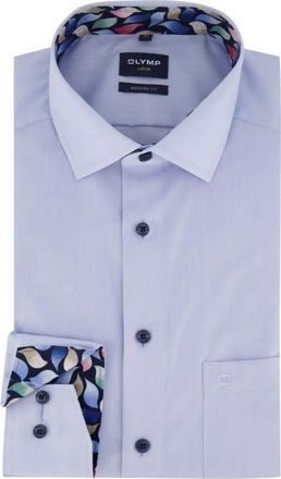 Olymp Olymp, Overhemden, Heren, Blauw, 2Xl, Katoen, Lichtblauw Business Overhemd