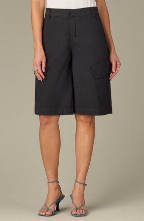 Wit & Wisdom Skyrise Cargo Bermuda Shorts in Black at Nordstrom, Size 16
