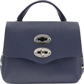 Zanellato Postina Daily Night Super Baby - Dames - Mini tas - Blauw - ONE Size - Leer - Tassen