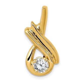 Diamond2Deal 14k Yellow Gold Diamond Slide Pendant