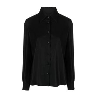 Officine G&eacute;n&eacute;rale Overhemden, Dames, Zwart, L, Wol, Ella Ovs