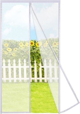 No Brand Cortina Mosquitera Magn&eacute;tica Blanca Mejorada, Puerta Mosquitera De Cierre Autom&aacute;tico Con Malla M&aacute;s Gruesa, Protecci&oacute;n Manos Libres Contra Insectos Y A