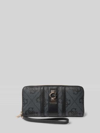 Guess Portemonnaie mit Label-Applikation Modell ERENIA in Anthrazit, Größe 1