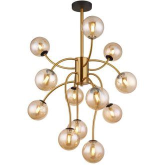 Globo Lighting Globo - Plaf&oacute;n - Riha - Dorado - Vidrio - &Oslash; 62cm - G9 - 56135-12d