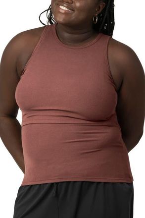 Kindred Bravely Ribbed Racerback Nursing Tank in Redwood at Nordstrom, Size 3X