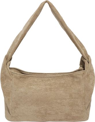 Generic Faux Suede Shoulder Bag Large Hobo Bags Commute Bag for Women Shopping (Khaki)