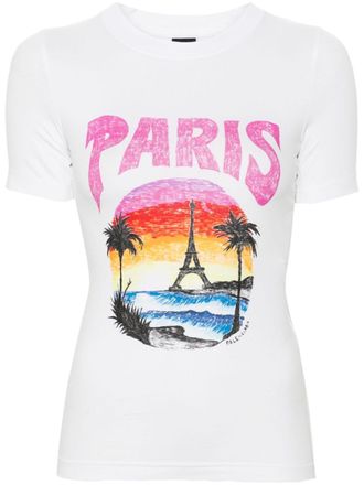 Balenciaga T-shirt Paris Tropical - Bianco