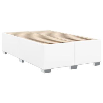 vidaXL Vidaxl - Estructura De Cama Sin Colch&oacute;n Cuero Sint&eacute;tico Blanco 120x200cm