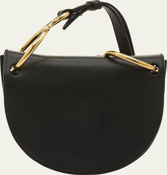 IL BISONTE Consuelo Ring Flap Leather Crossbody Bag