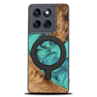 OEM Custodia Esclusiva Bewood Per Motorola Edge 60 / 60 Fusion 5g - Turchese Con Magsafe