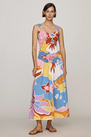 S/W/F Cotton Floral Maxi Dress