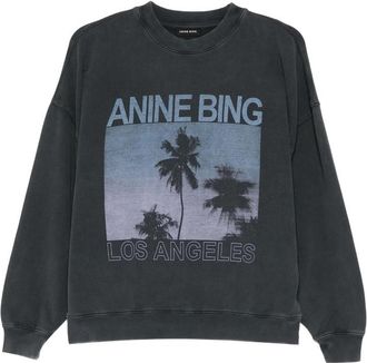Anine Bing Miles Washed Grey Sweatshirt