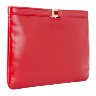 Elisabetta Franchi Clutches, female, Red, Size: ONE SIZE Borsa a busta effetto naplak