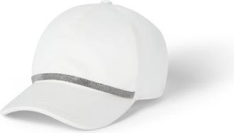 Brunello Cucinelli Baseball Cap with monili in White at Nordstrom, Size X-Large