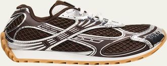 Bottega Veneta Orbit Metallic Net Runner Sneakers