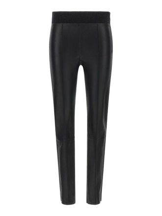 Brunello Cucinelli Black Stretch Nappa Leather Leggings