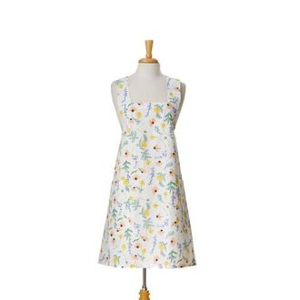 Tag Tossed Floral Pinafore Apron Multi Cotton Everyday in White at Nordstrom